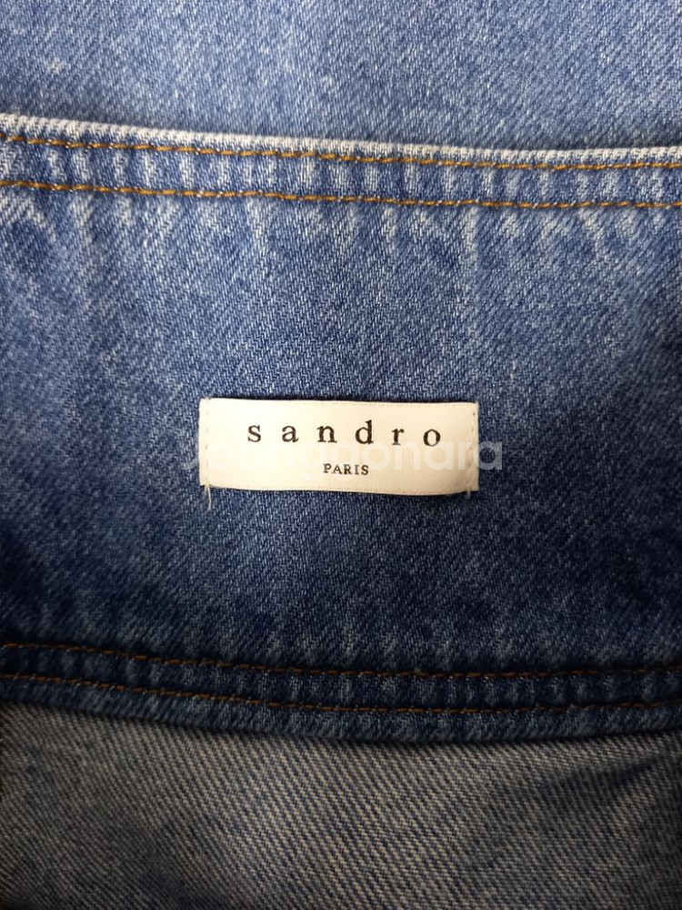 산드로 SANDRO 데님 하프하이웨스트 롱 스커트 55--6