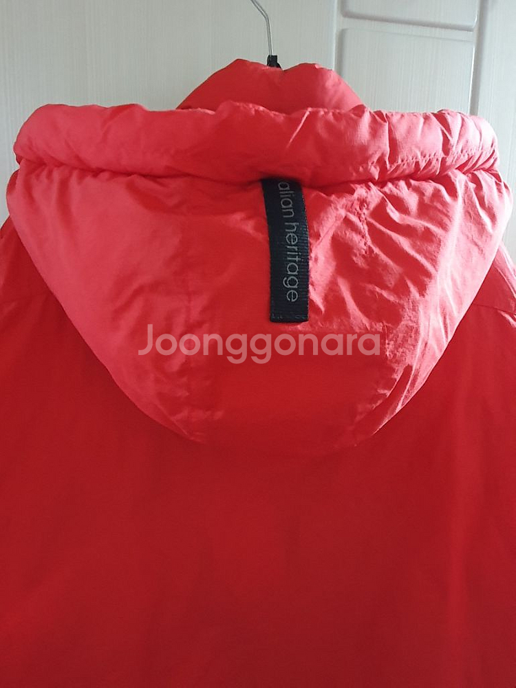 휠라 덕다운 패딩 165 레드 오리털 점퍼 자켓--6