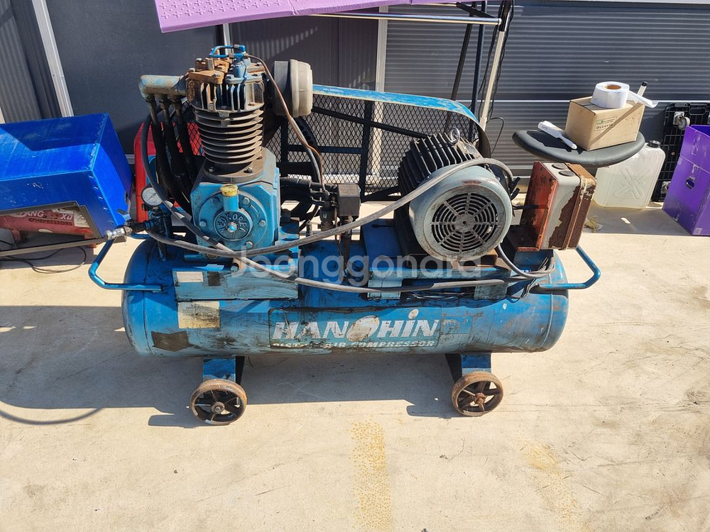 한신 콤프레샤 산업용 왕복동 에어콤프레셔 7.5마력--1