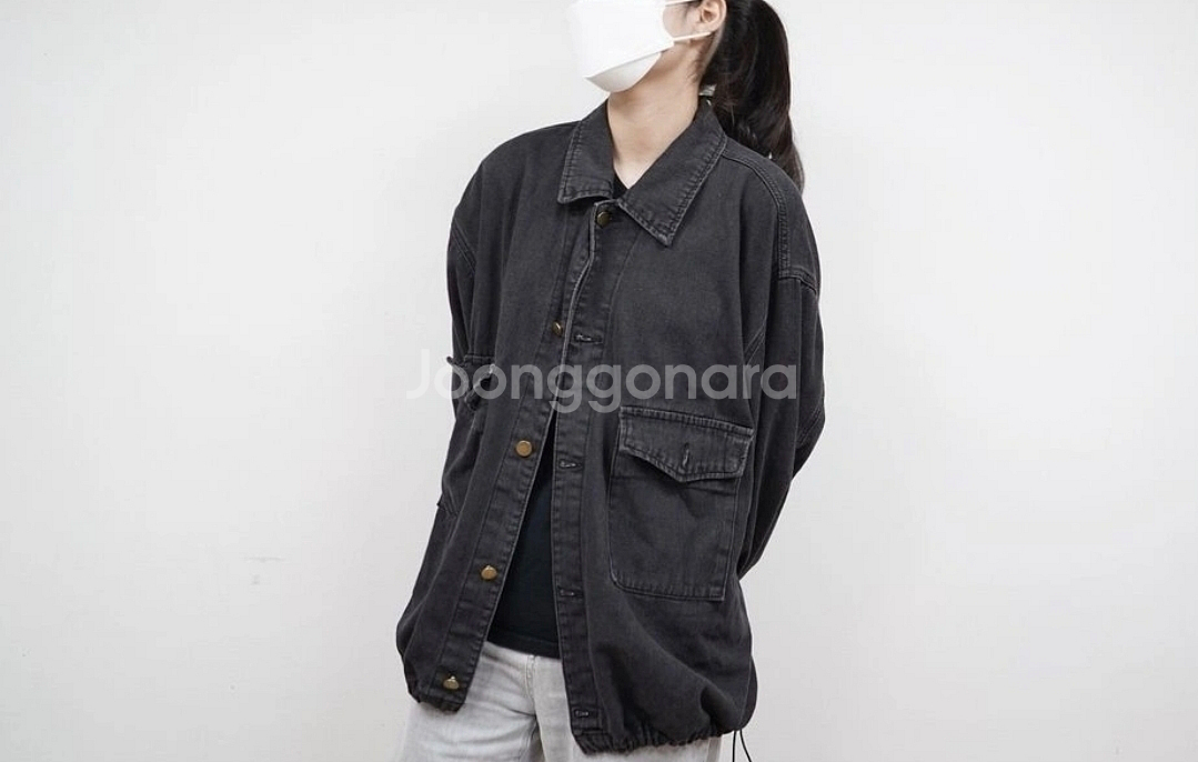 흑청 오버핏 자켓--3