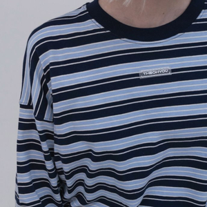 더오유 MULTI STRIPE T-SHIRT(NAVY)