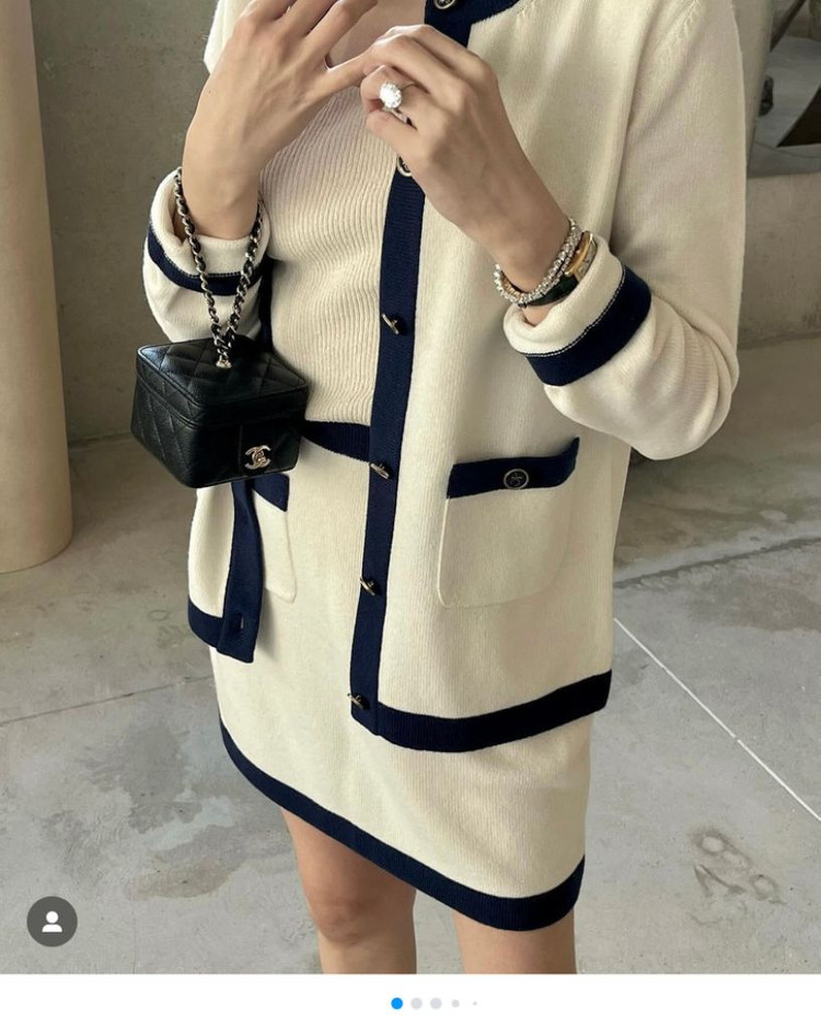 쎄모먼 니트 셋업 스커트--1