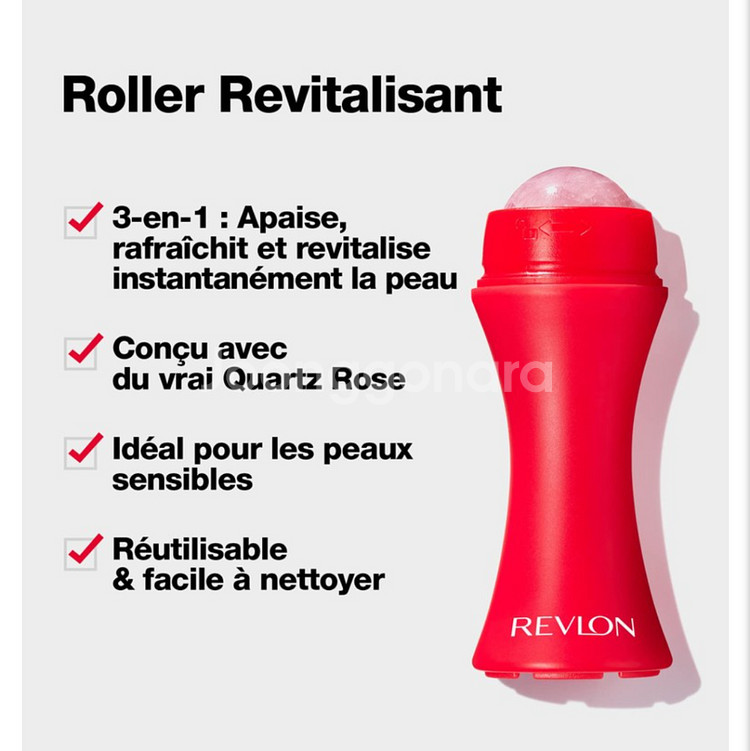 Revlon 리바이빙 롤러/로즈쿼츠 함유/피부마사지--3