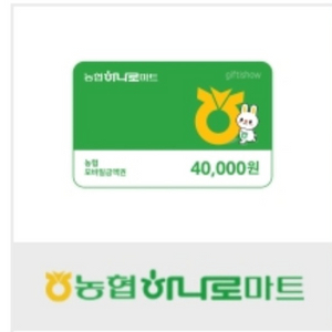 농협 하나로마트 모바일 상품권 40000원