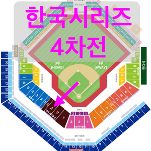 한국시리즈 4차전 삼성 기아 3루 테이블 2연석 코시