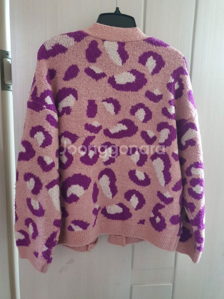 세인트돌 호피 가디건 JS 핑크 니트 울 130~150--3