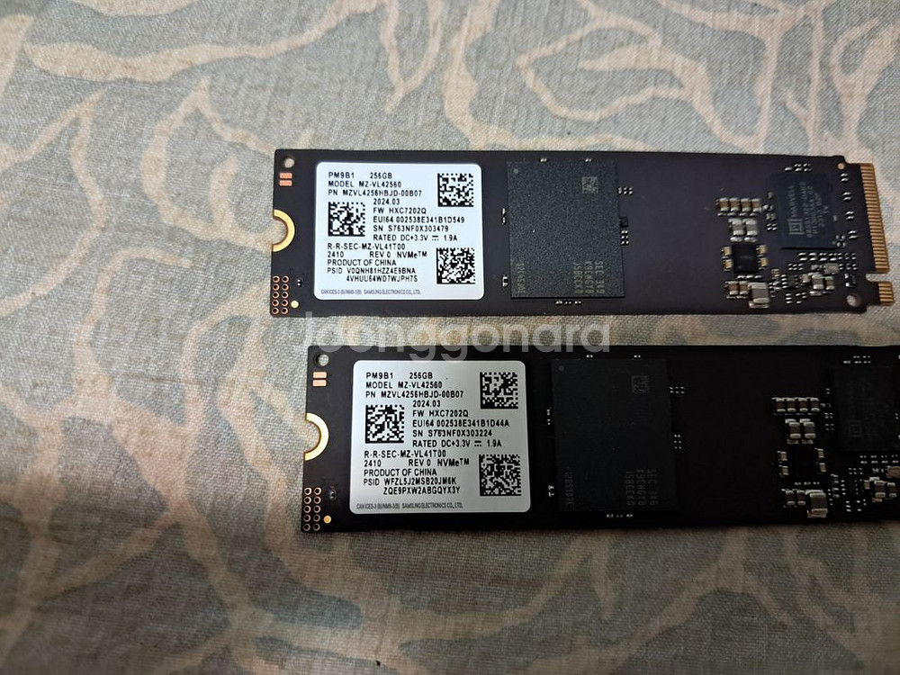 삼성 SSD 256기가 M.2 NVME 미사용 새것수준--1