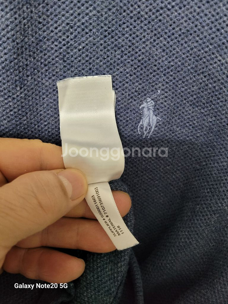 남성 폴로랄프로렌 피마코튼 집업니트 (스판100)--6