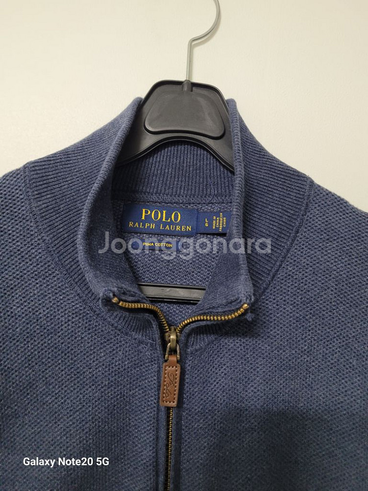 남성 폴로랄프로렌 피마코튼 집업니트 (스판100)--4