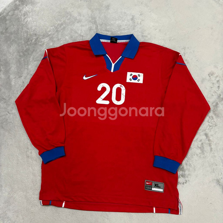 나이키 축구 국대 98-00 홍명보 긴팔 유니폼 XL--3