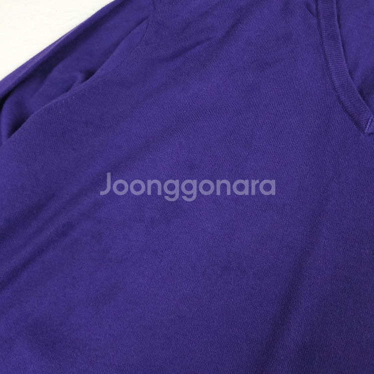 폴로 니트 브이넥 퍼플 오렌지 포니 (XL-2XL)--3
