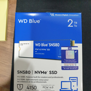 wd sn580(plce4) m2 2tb 국내정품미개봉