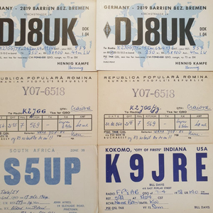 QSL 아마추어무선통신 빈티지카드 유럽빈티지 엔틱엽서