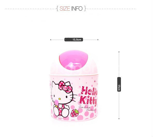 헬로키티 미니 휴지통 Hello Kitty 정품--3