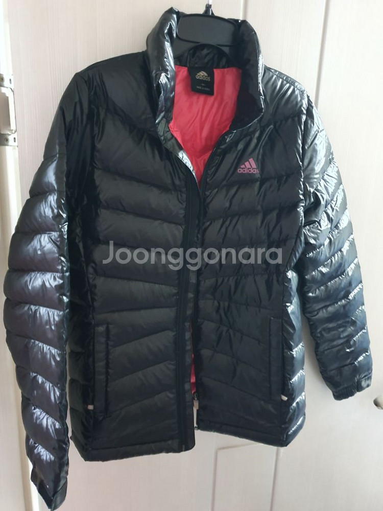 아디다스 경량 구스다운 패딩 85 블랙 거위털 90%--2