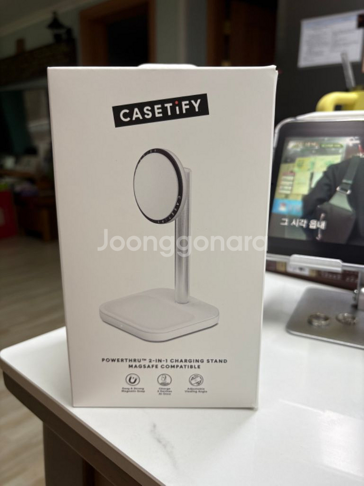 정품 케이스티파이 2in1 맥세이프충전기--6