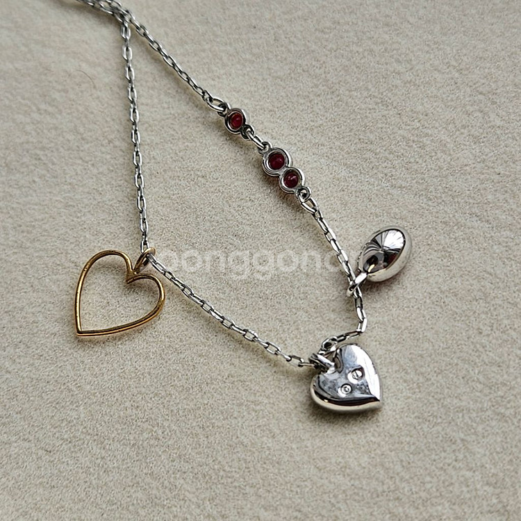 스와로브스키 SWAROVSKI Duo Heart 목걸이--4