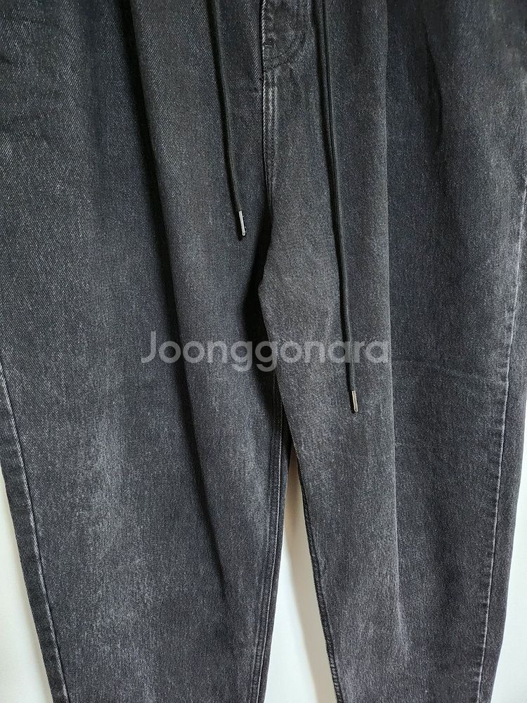 44 준지 흑청 콘데님 오버핏 팬츠 바지--3