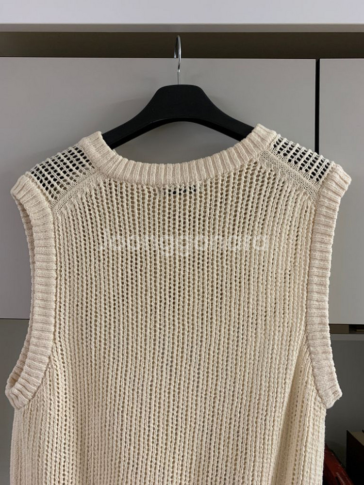 벨리에 아이보리 니트 조끼 베스트 (M size)--3