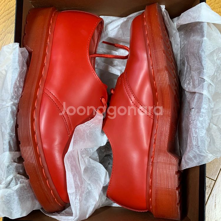 닥터마틴 1461 mono poppy red UK6--1
