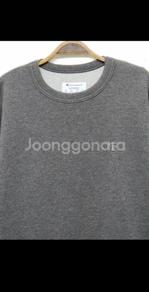(L) 챔피온 맨투맨 차콜 챔피언 기모 티셔츠 캐주얼--1