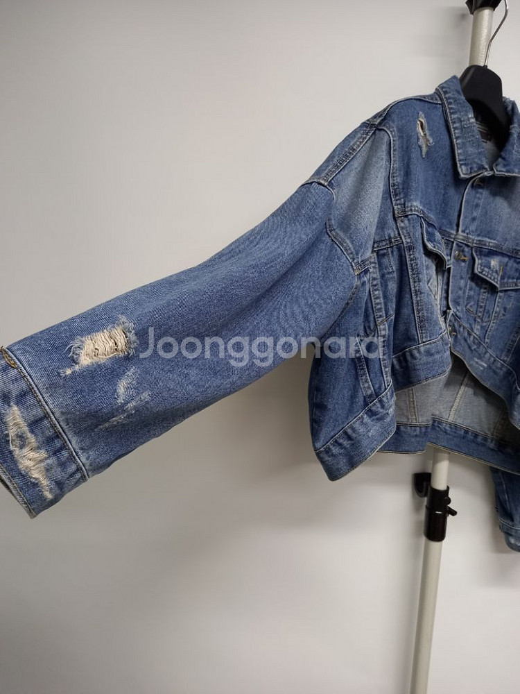 새 제시뉴욕 알렉시스 데님 숏 언발 자켓 F--3