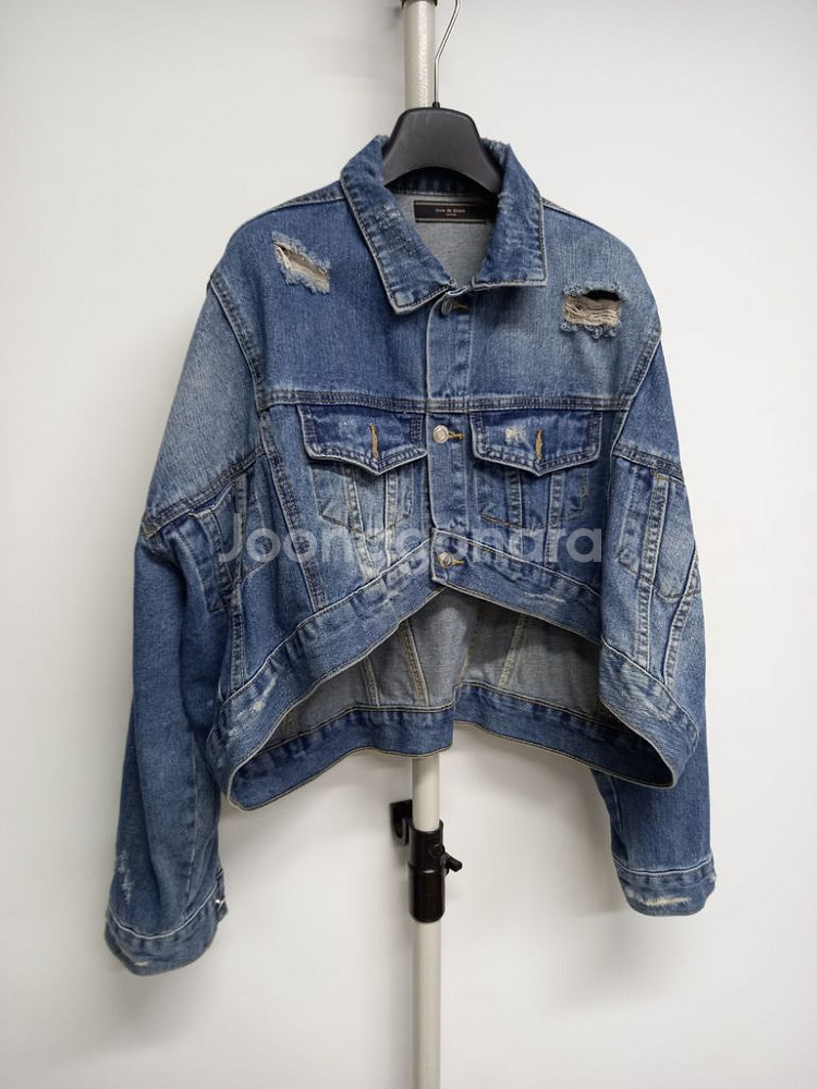 새 제시뉴욕 알렉시스 데님 숏 언발 자켓 F--2