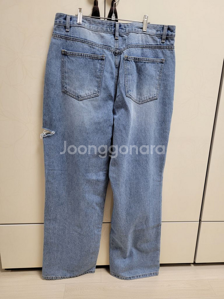 쎅쉬한 빅사이즈 찢청바지--1