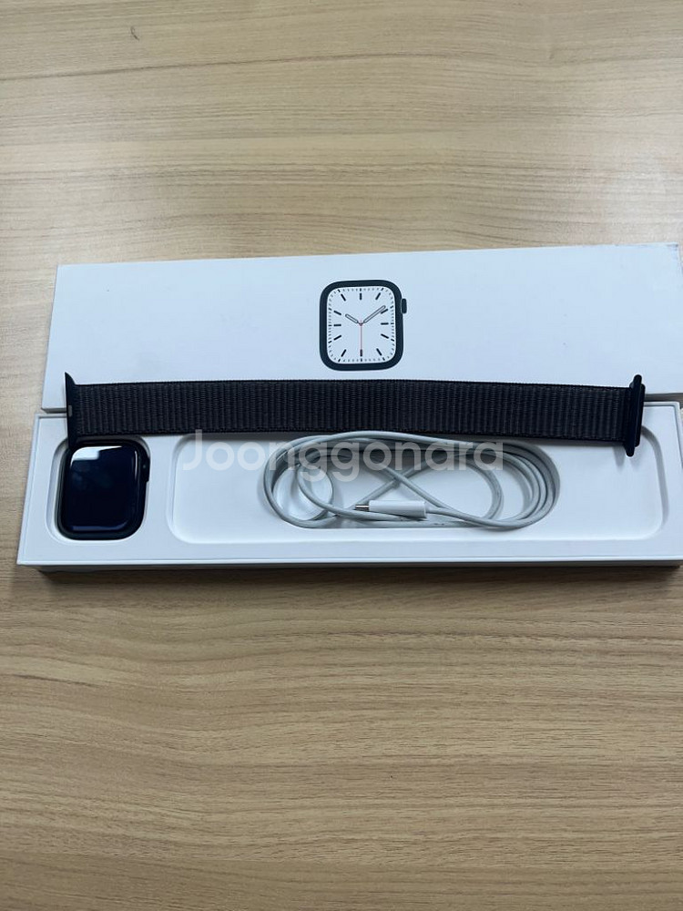 애플워치7 미드나이트 45mm gps S급--1