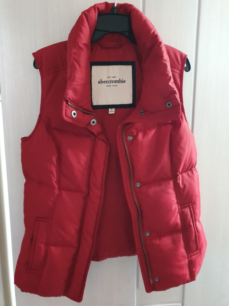 아베크롬비 덕다운 패딩 조끼 XL 오리털 베스트 44 55--3