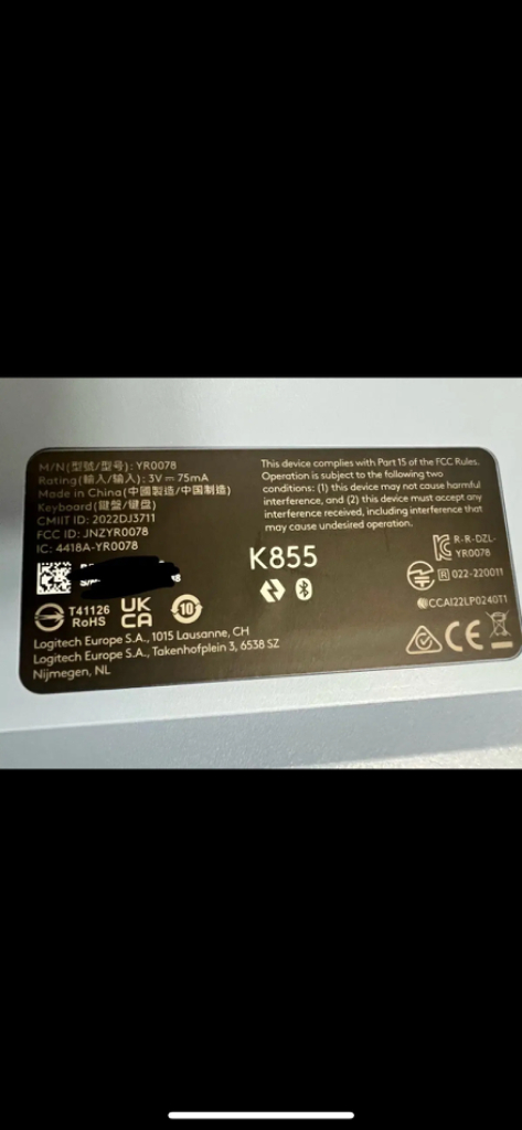 로지텍 k855 키보드--3