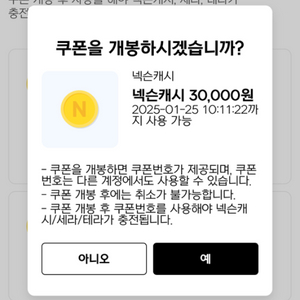 넥슨캐시 30,000원 판매