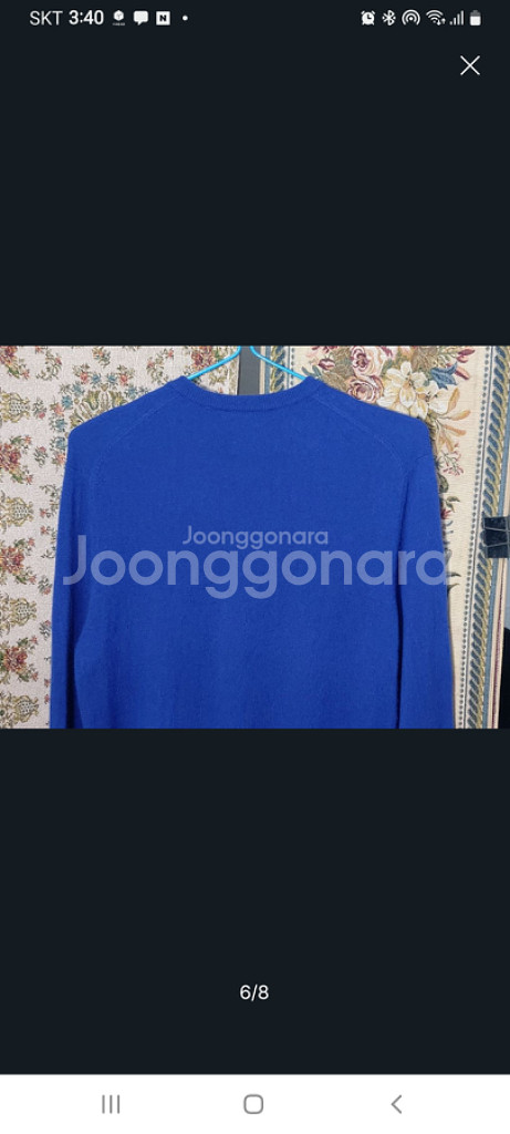 95 club room 캐시미어100 브이넥 니트 상태--5