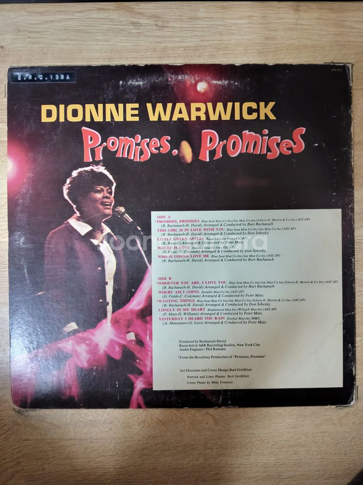 DIONNE WARWICK 음반 p (LP 턴테이블--1