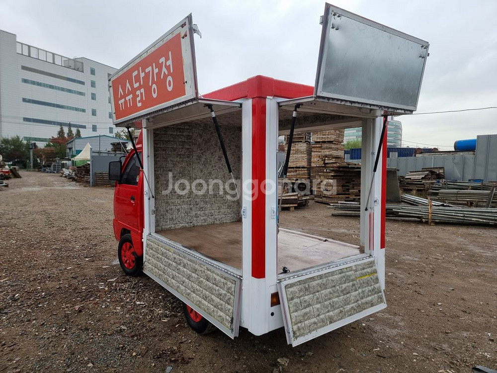 라보푸드트럭 스넥카 스낵카 삼면개폐탑차--8