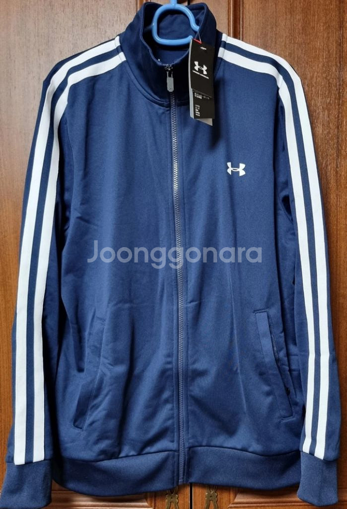 언더아머 집업 츄리닝 상의 M 새제품 NAVY--3