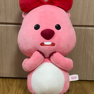 [정품 새상품] 잔망루피 리본머리띠 봉제인형 35cm