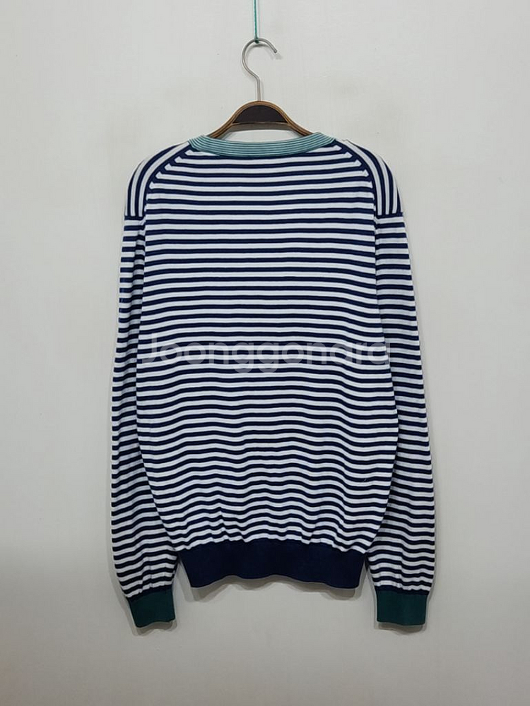 (XL) 라코스테 가디건 단가라 로고 브이넥 캐주얼--5