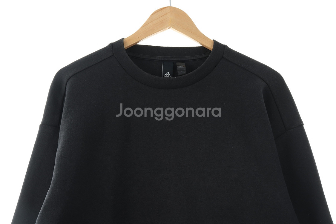 (L) 아디다스 맨투맨 티셔츠 블랙 면 올드스쿨--2