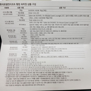 롯데호텔 숙박권(시그니엘 포함)