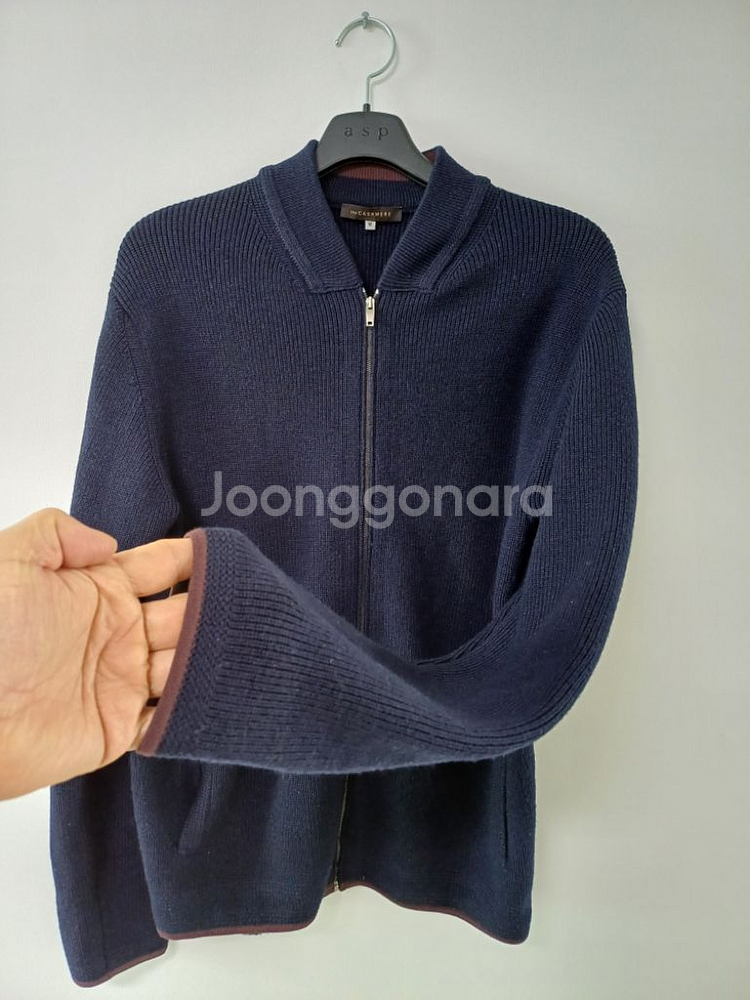 남성 이태리제조 한섬 더캐시미어 울 니트점퍼(스판100--2