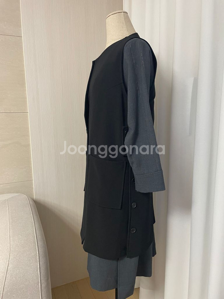 여성 베스트 조끼 원피스 셋업 세트 66-77--1