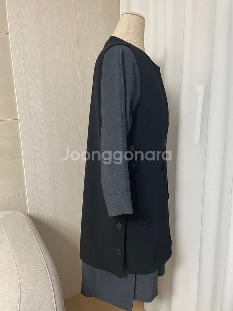 여성 베스트 조끼 원피스 셋업 세트 66-77--2