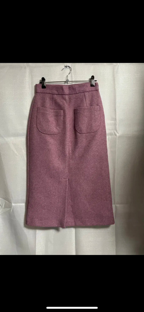 H라인 롱치마 롱스커트 핑크--1