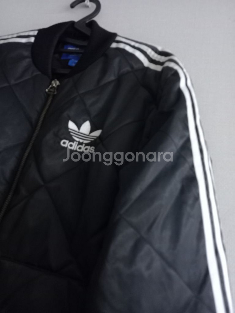 아디다스 퀄팅 블랙 검정 여자 트랙탑 져지집업85~90--1