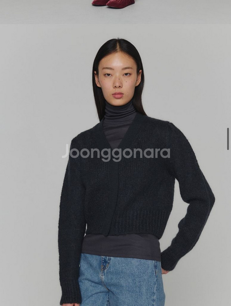 아모멘토 그랜마가디건 블랙--1