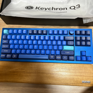 Keychron 키크론 Q3 Knob 블루 + 팜레스트