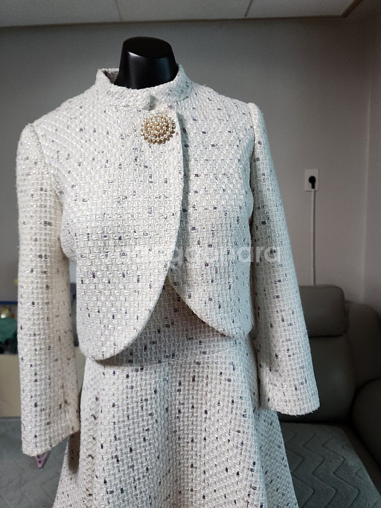 샤넬트위드원피스 자켓세트 55 새상품--5