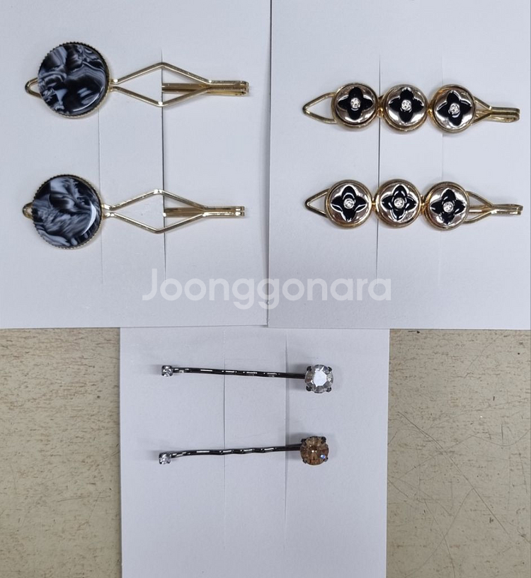 무료배송) 이쁜 머리핀 진짜 싸요 자동핀 실핀 똑딱핀--8