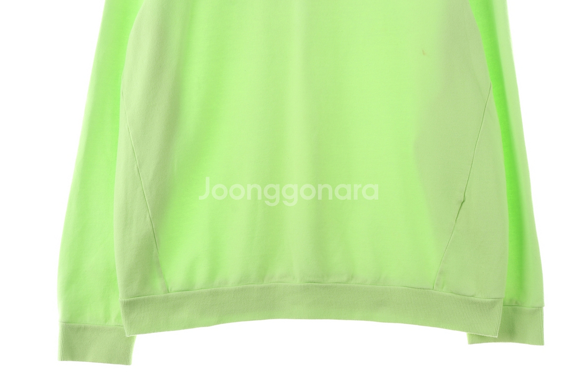 (XL) 퓨마 맨투맨 티셔츠 작은오염 형광그린--3
